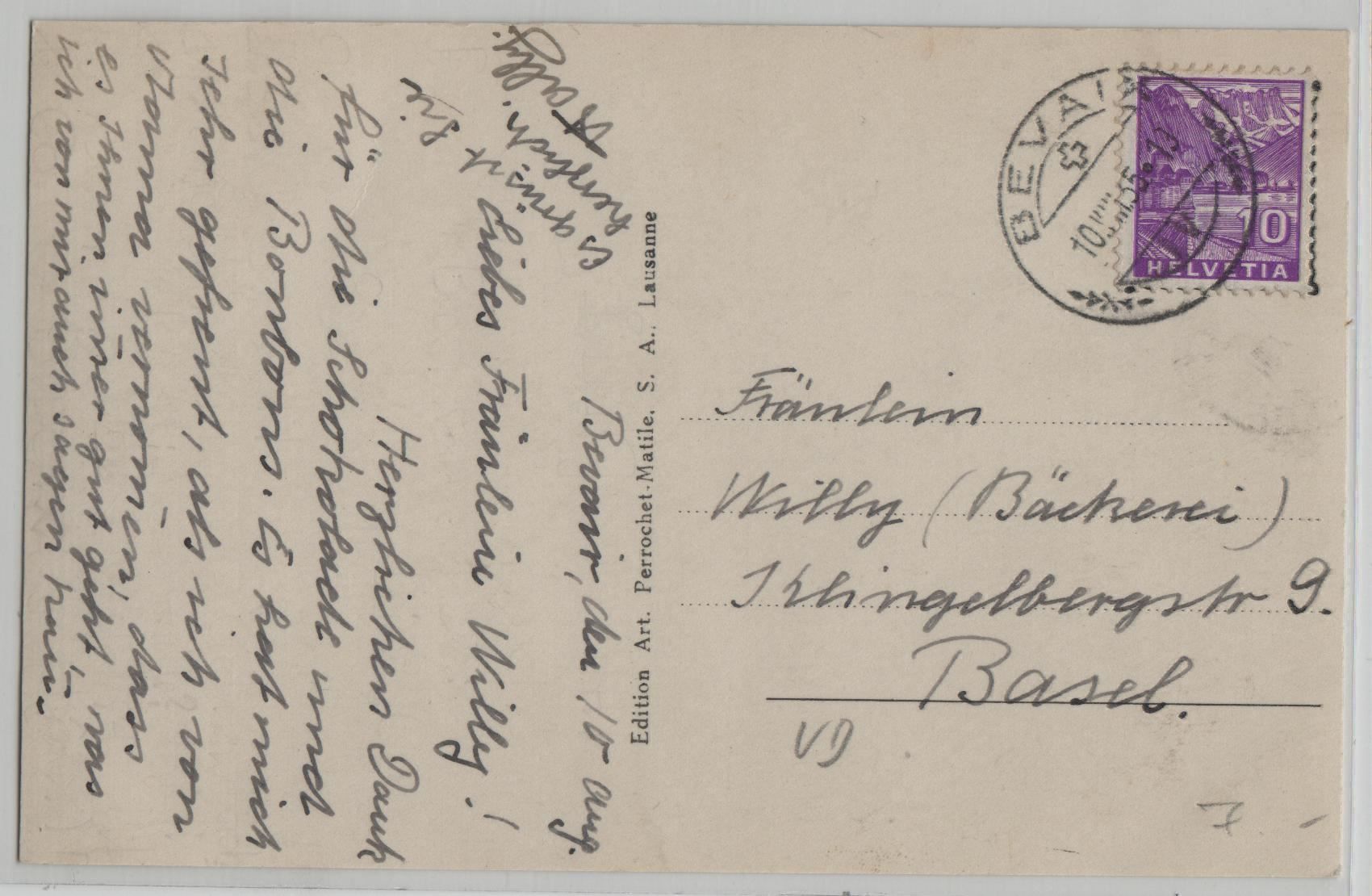 Cartoline postali: Bevaix et les Alpes – Antico da Ettingen venduto da Kartenplanet 1