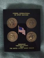 Bronze Medaillen Display CISM USA Rarität