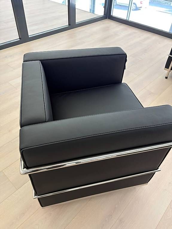 Divani: Sitzgarnitur Set/ 2 Sessel & 3-er Sofa- Echtleder Schwarz – Nuovo e nell'imballaggio originale da Münchenstein venduto da AndreHaus 2