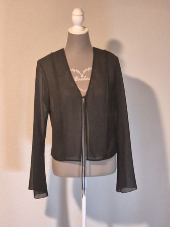 Weekday Bluse Maddy Chiffon schwarz Grösse M neuwertig