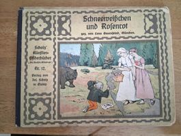 Antikes Märchenbuch „Schneeweissschen und Rosenrot“