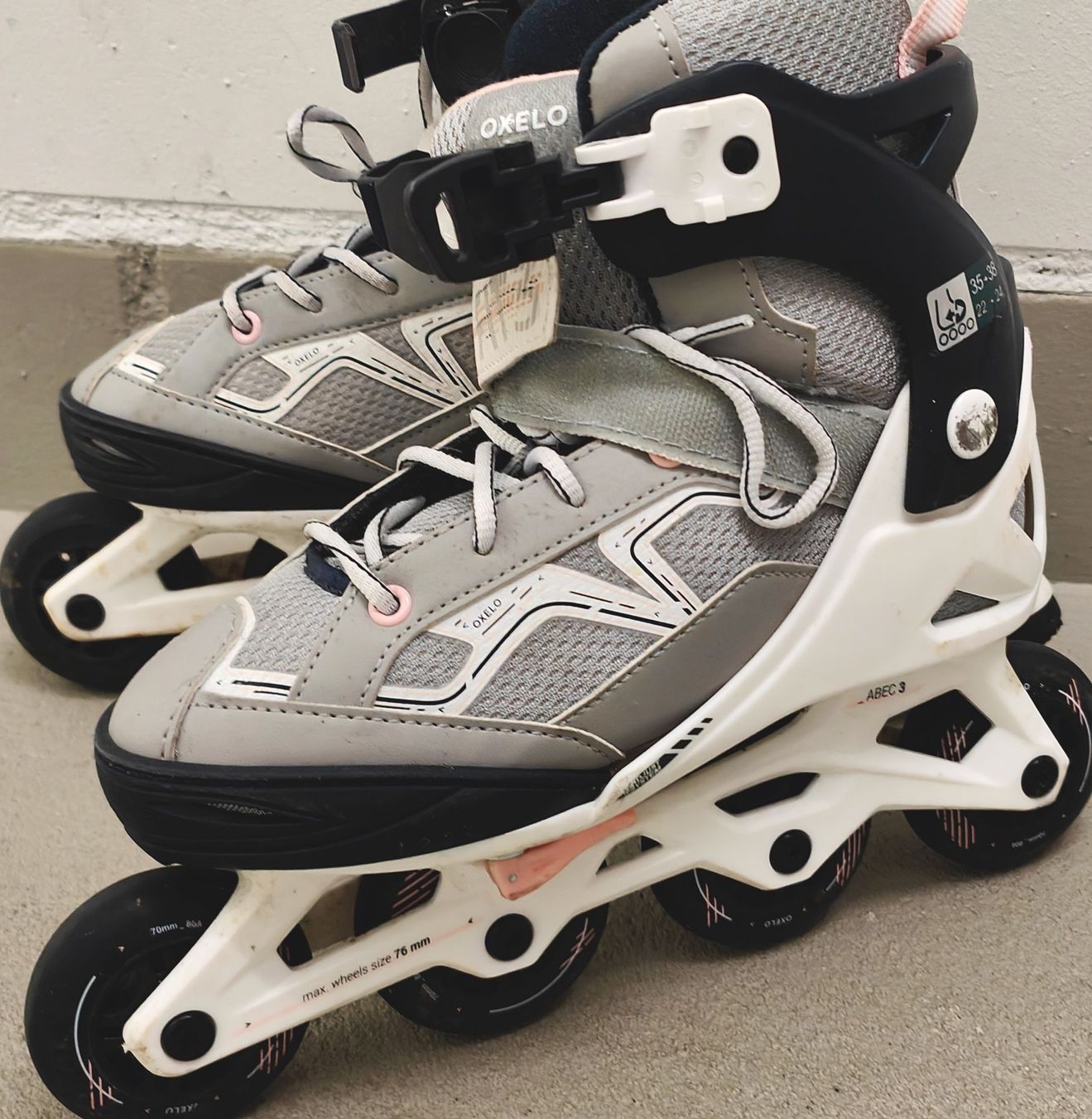 Oxelo Pattini in linea & Pattini a rotelle: Oxelo Inlineskates Grösse 35-38 ABEC 3 Damen – Usato da Bassersdorf venduto da zoooropa