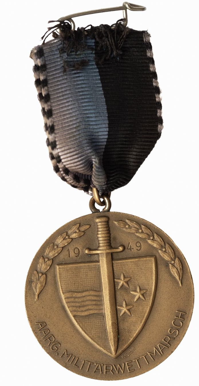 Medaillen: Militär AARG. Militärwerrmarsch 1949 – Gebraucht aus Rotkreuz von Swiss-Coins 1