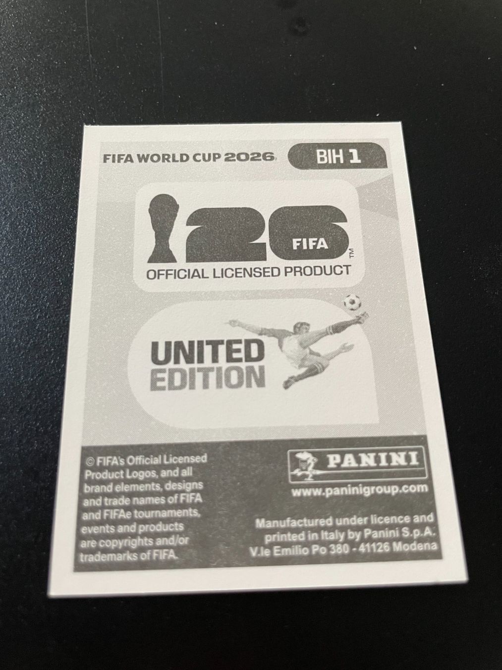 Panini Carte collezionabili: FIFA WM 2026 Sticker BIH 1 – Usato da Fahrwangen venduto da Venez 1