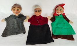 Rarität: 3 Kasperlifiguren, von Künstlerin handgemacht