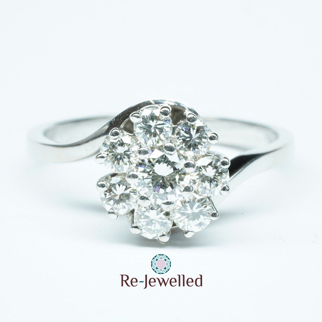 Anelli: 18k Weissgold Diamantring – Usato da Bülach venduto da Re-Jewelled 6