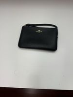 Coach Wristlet Pouch Black Leather New Condition