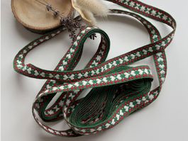 4.70 m Band Borte Bw grün Dirndl Kindersachen Basteln 1960s