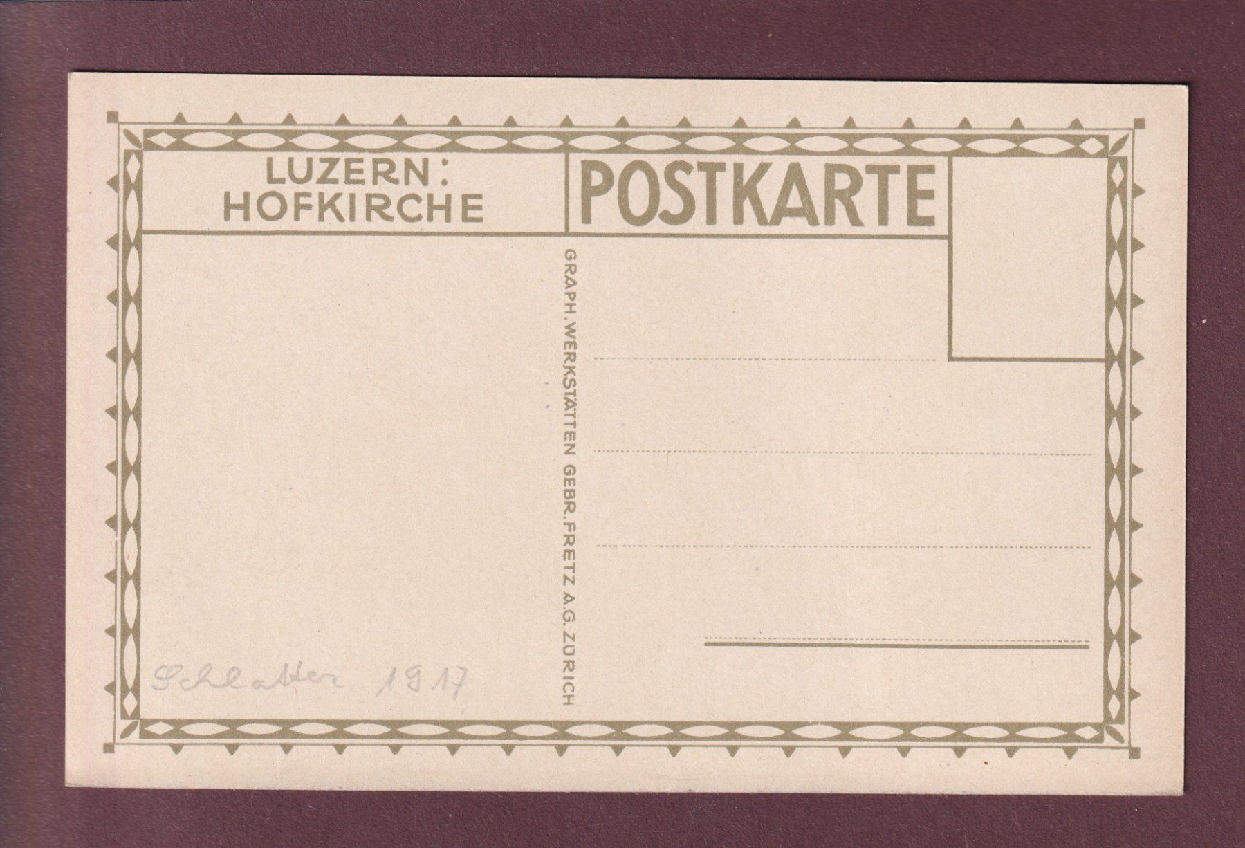 Cartoline postali: LUZERN - Hofkirche - Schlatter – Usato da Pully venduto da nicecards 1