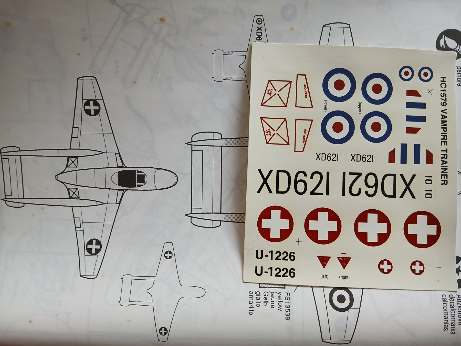Schweizer Armee Kit di modellismo & Modellini statici: Vampire Trainer 1:48 Schweizer Luftwaffe – Nuovo e nell'imballaggio originale da Steffisburg venduto da ursusmaritimus 2