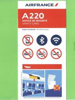 AirFrance, A220, Safety Card, ,
