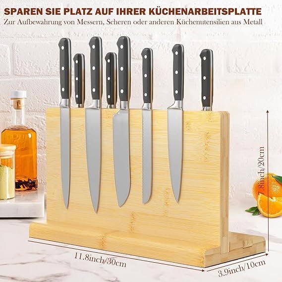 Couteaux: Messerblock Magnetisch Holz Bambus – Neuf avec emballage d'origine à Oberentfelden par abz_l7vm 1