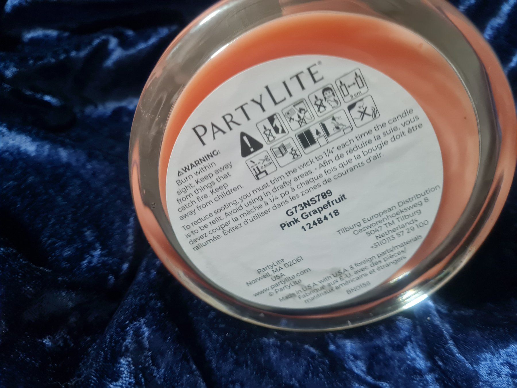 Partylite Candele: PartyLite - 3-Docht-Glas Pink Grapefruit – Nuovo e nell'imballaggio originale da Othmarsingen venduto da Kleibai 2
