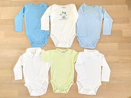 6 herzige Bodys für Baby. Gr. 74-80. Neuwertig. Unisex.
