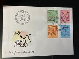 Schweiz 1988 Ersttagsbrief Satz Pro Juventute Kinder