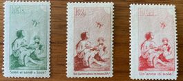 Pro Juventute Vorläufer 1912, I - III, De, Fr, It.