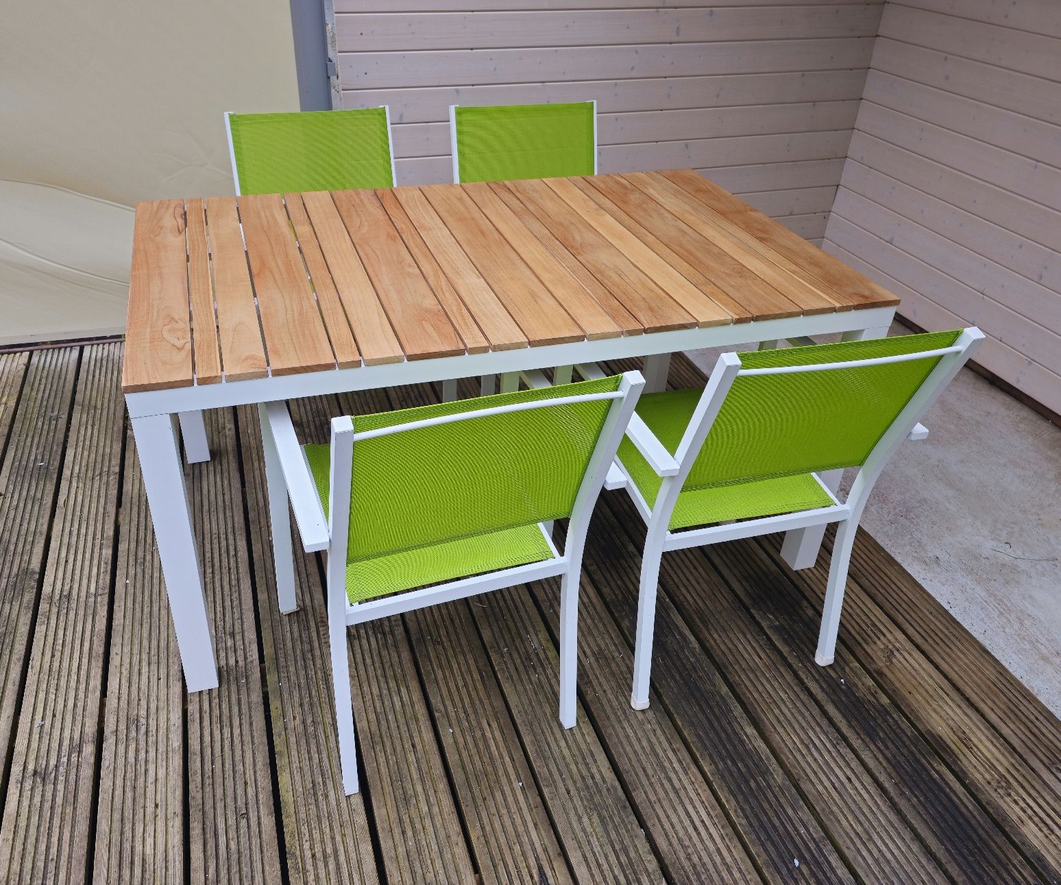 Tavoli: Gartentisch mit 4 Stühlen (Teakholz) – Usato da Etzgen venduto da VierRingeA6 2