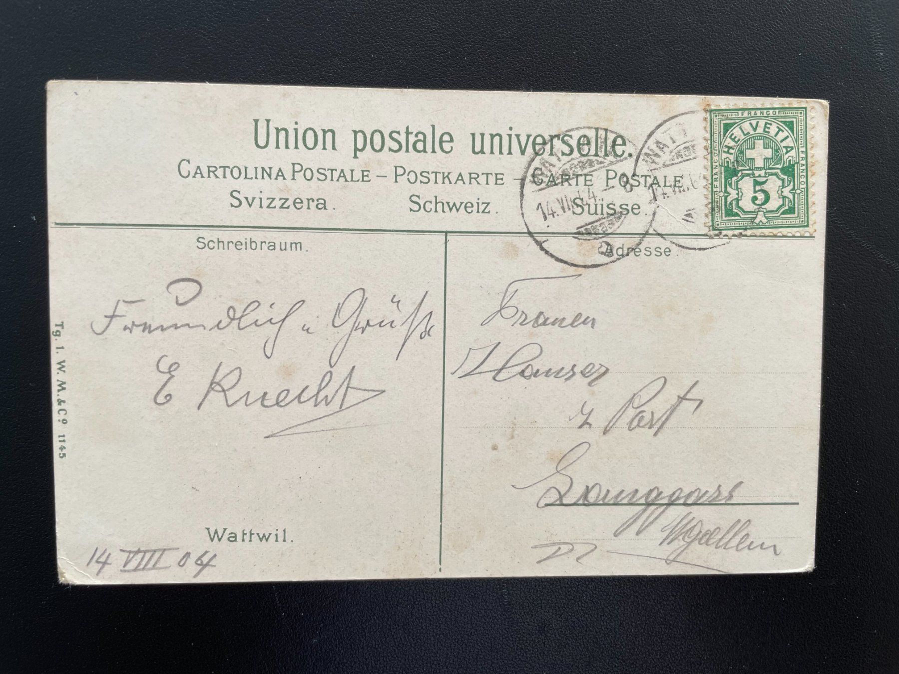 Cartoline postali: AK SG Wattwil – Usato da Thal venduto da Danny82 1