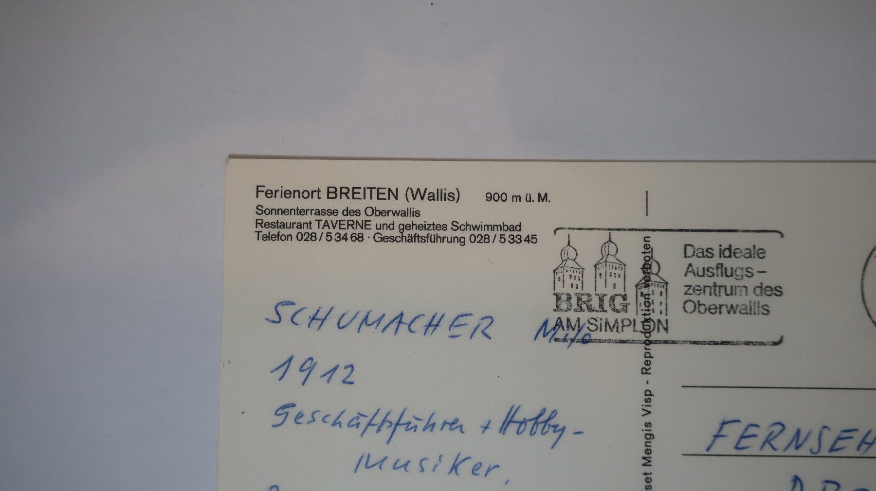 Cartoline postali: Ferienort Breiten (Wallis) 1976 – Usato da Cormoret venduto da Pascalll2001 5