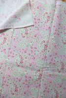 Antik - Restenstoff - Paisleymuster Blumen BW  - 66 x 80 cm