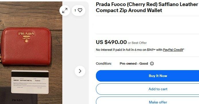 Prada Portamonete: Prada Portemonnaie / Geldbörse – Usato da Collonges venduto da Auganien 3