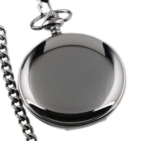Orologi: Taschenuhr schwarz mit Kette – Nuovo e nell'imballaggio originale da Diepoldsau venduto da preisparadies-ch 3