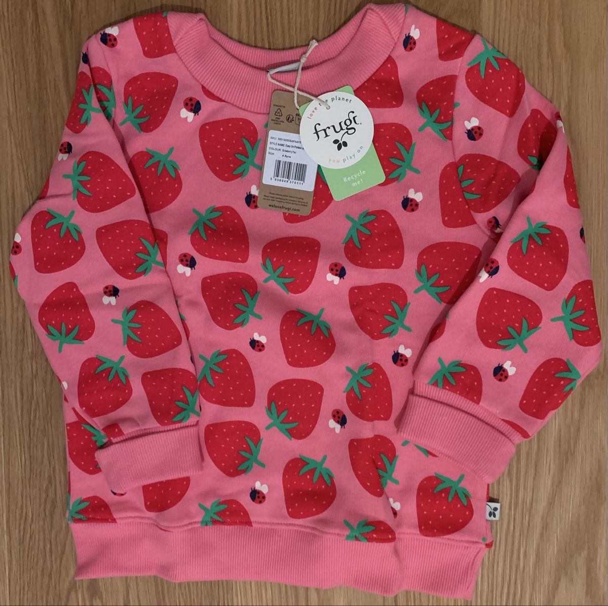 Frugi Maglioni & Felpe: Frugi Erdbeer-Pulli, Grösse 4-5 Jahre, NEU mit Etikett – Nuovo e nell'imballaggio originale da Jegenstorf venduto da Annina0506