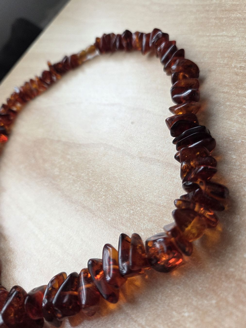 Catenine: Wunderschöne Cognac Farbene Bernstein Kette Länge 49cm  – Usato da Winterthur venduto da katzen07 2