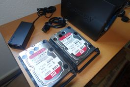 Synology NAS DS220+ mit 2× 4TB WD Red 3,5" HDD