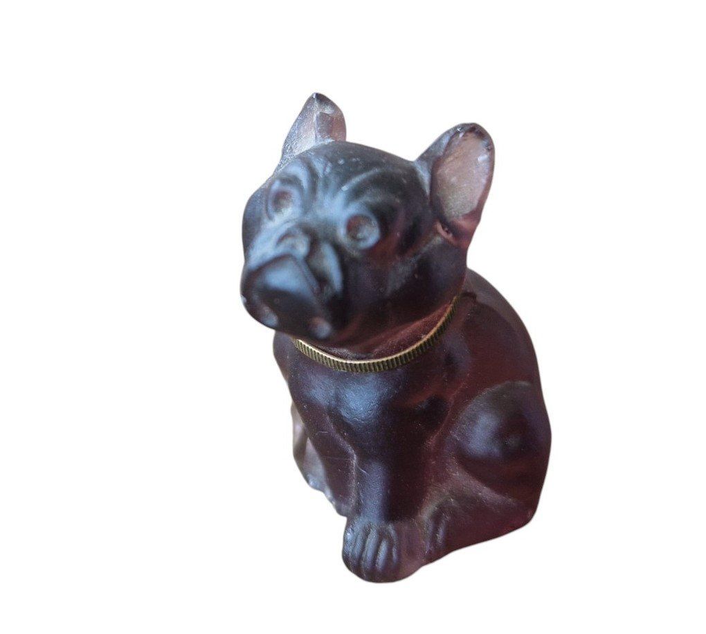 Statuette: antike Figur Bulldogge Amethyst-Glas – Usato da Mörschwil venduto da wunderkiste44 6