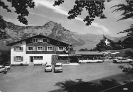 Originale Vintage Postkarte Hotel Garni, Filzbach Glarus