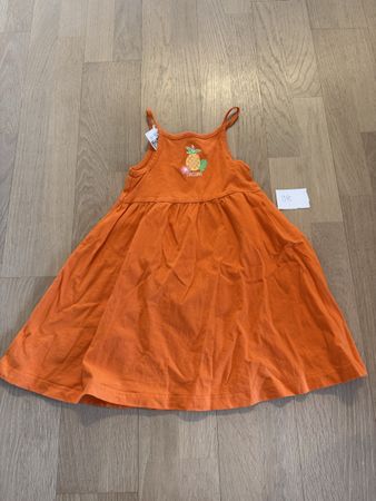Sommerliches, oranges Kleid mit Ananas, Grösse 86