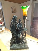 Vintage Tischlampe aus Gibs 60er funktioniert Top
