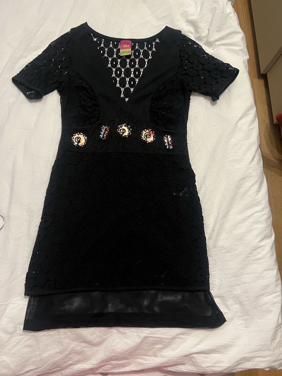 Kleider: Kleid Schwarz Spitze kurzarm Grösse S – Gebraucht aus Zürich von R1908 1