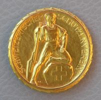SCHÜTZENMEDAILLE FELDMEISTERSCHAFT 300 M SILBER VERGOLDET