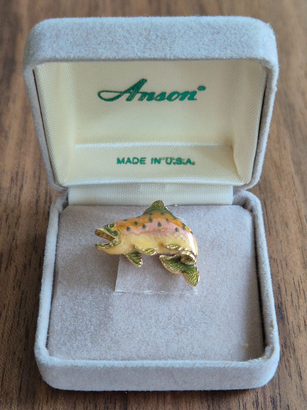 Spille & Fermagli: Anson Anstecknadel Forelle – Nuovo e nell'imballaggio originale da Hittnau venduto da adams73