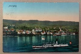 HORGEN - vom See aus  - antike Ansichtskarte