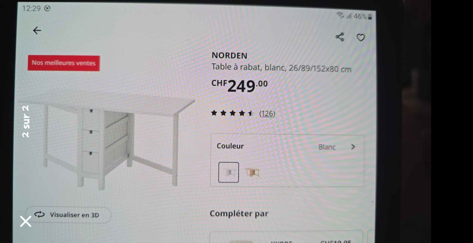 Ikea Tischset: Table cuisine depliable + 2 chaises – Gebraucht aus Renens VD von ave_298s 1