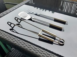 Grillbesteck-Set - Edelstahl (3-teilig)