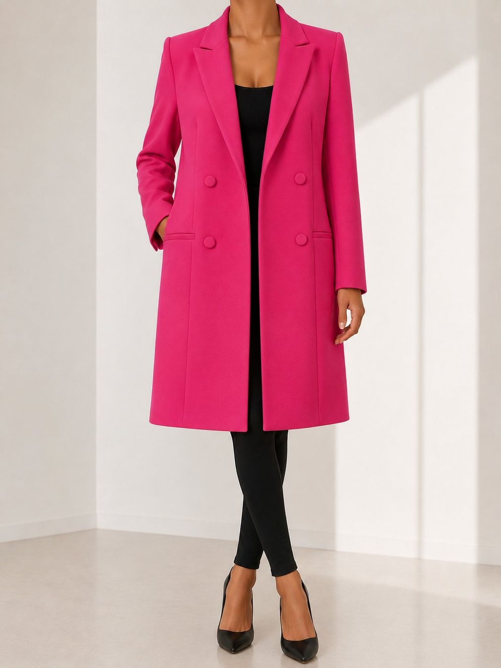 Zara Giacche: Blazer long rose fuchsia Zara Basic M – Usato da Tramelan venduto da starzerg 2