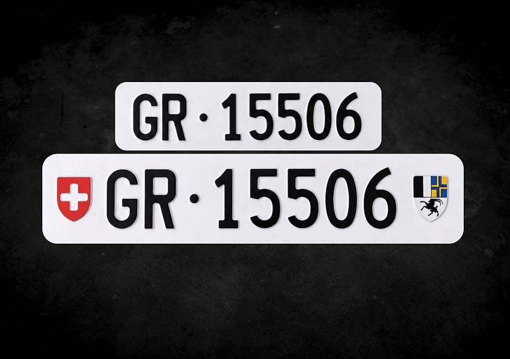 Insegne: GR Autonummer/Kontrollschild – Usato da Chur venduto da autonummer-gr.ch 1