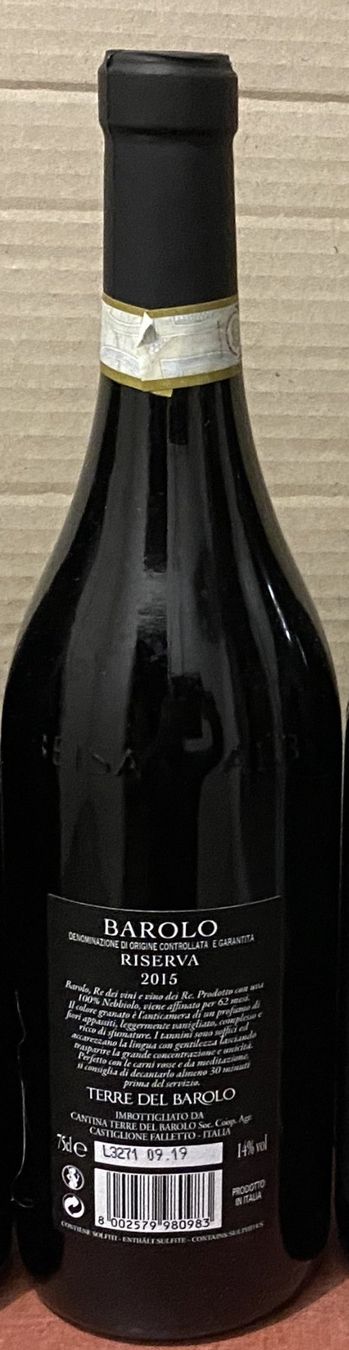 Wein: Barolo Riserva  Terre Del Barolo 2015 – Neu (gemäss Beschreibung) aus Cully von Forninho 2