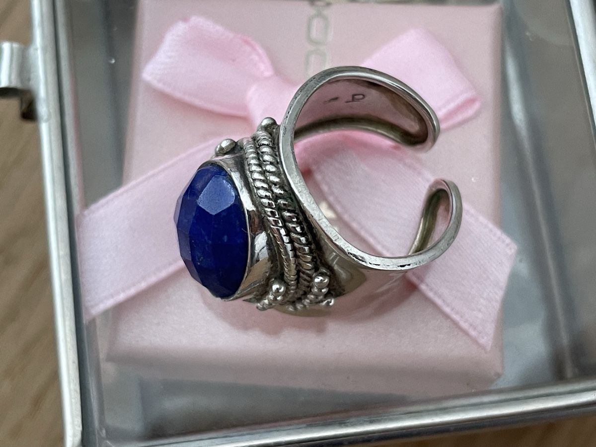 Bagues: Lapislazuli Silberring Verstellbar Neu – Neuf (Voir description) à Baar par oldnewnew 1