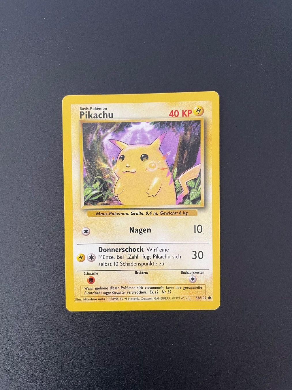 Pokémon Carte collezionabili: Pokémon Base Set Pikachu 58/102 ab 1 – Usato da Zürich venduto da kev_c5cb