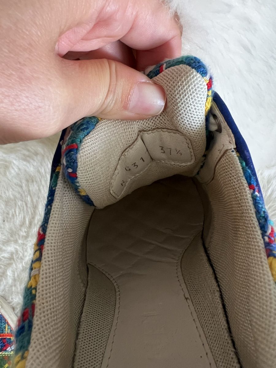 Chanel Scarpe da donna: Baskets Chanel Tweed Multicolores 37 1/2 – Usato da Lutry venduto da roxypoxy 3