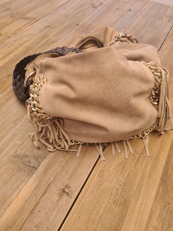 Michael Kors Tasche Wildleder Fransen beige gebraucht