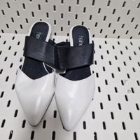 Elegante Heine Ledersandalen, Schwarz/Weiss, Grösse 38