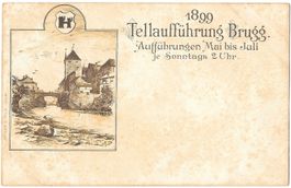 Brugg Tellaufführung 1899 Lithografie