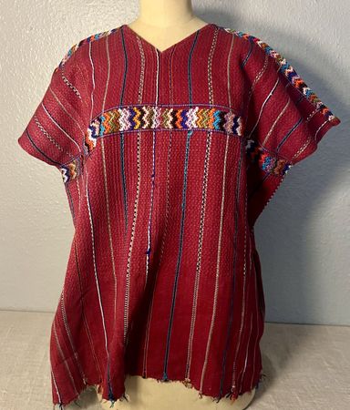 Superbe Huipil Maya Guatemala Vintage 70-80s Tissé Main