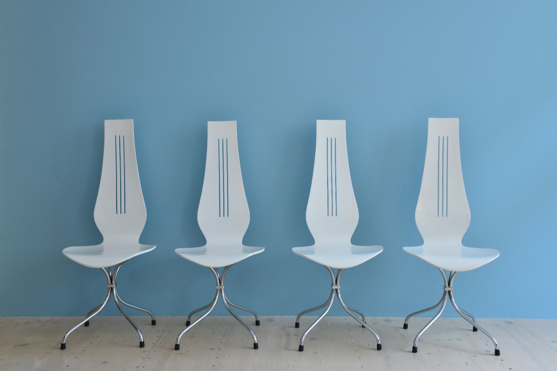 Sedie: Theo Häberli Chaise Lyra Dining Chair Set – Usato da Zürich venduto da heydaymoebel 7
